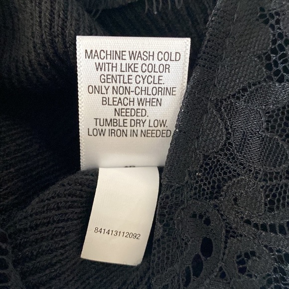 Apt.9 Turtleneck Sleeveless  Lace Hem Knit Sweater Mini Dress - Picture 6 of 6